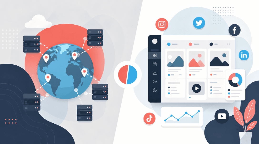 Social CDN vs Social Media Management Tools
