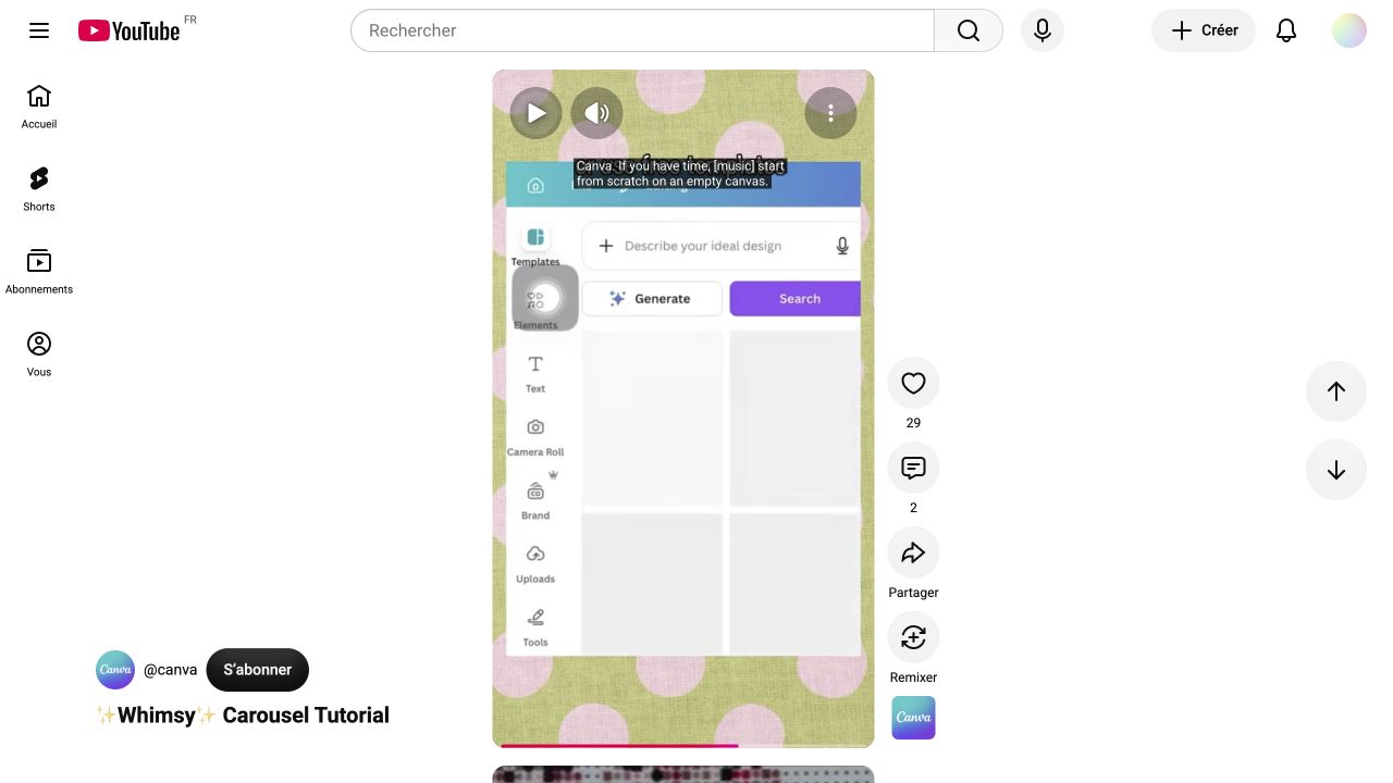 Canva carousel tutorial showing the design interface